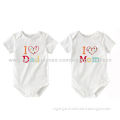 Short-sleeved Baby Romper, Customized Colors and Printing are Welcome, Made of 100% Cotton